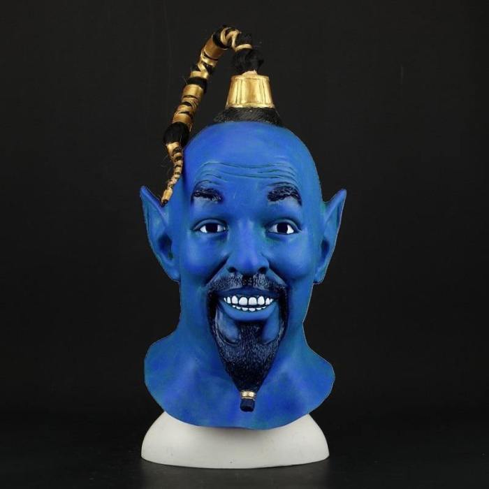 Halloween Funny Prop The Magic Lamp Djinn Aladdin Full Face Latex Mask