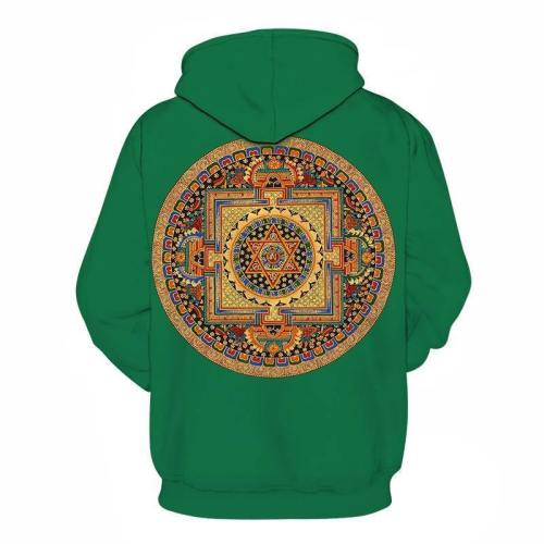 Dark Green Mandala Print 3D - Sweatshirt, Hoodie, Pullover