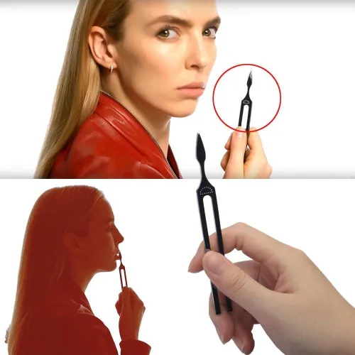 Cosplay Killing Eve Season 3 Villanelle Props Halloween Accessories Alloy Metal Dart