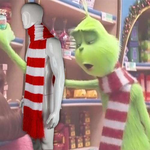 How The Grinch Stole Christmas Grinch  Scarf Red And White Striped Scarf Cosplay Scarf