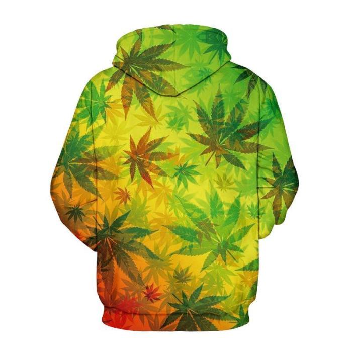Men'S Weed Leaf Hoodies Sweatshirt