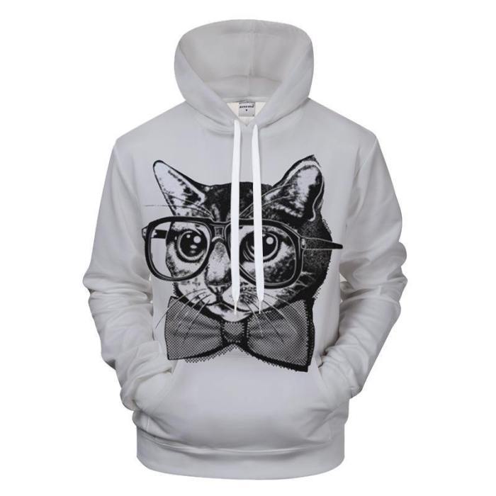 Smart Cat 3D - Sweatshirt, Hoodie, Pullover