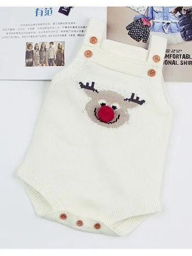 Knitted Baby Romper Reindeer Toddler Knitted Romper