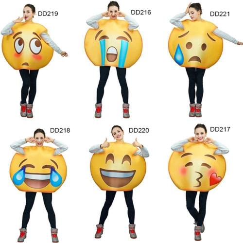 Unisex Funny Emoji Costumes Face Series Jumpsuit  Cartoon Cosplay Emoji Costume
