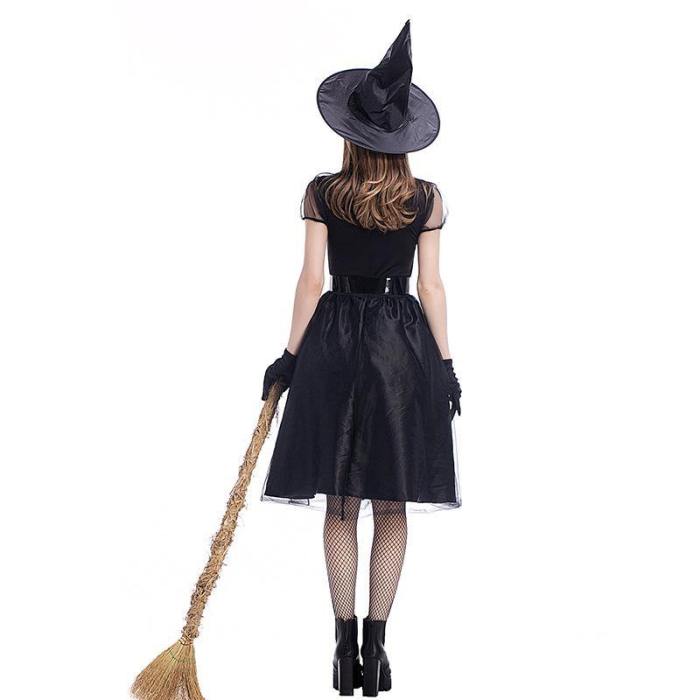 Halloween New Black Yarn Witch Costume Witch Suit