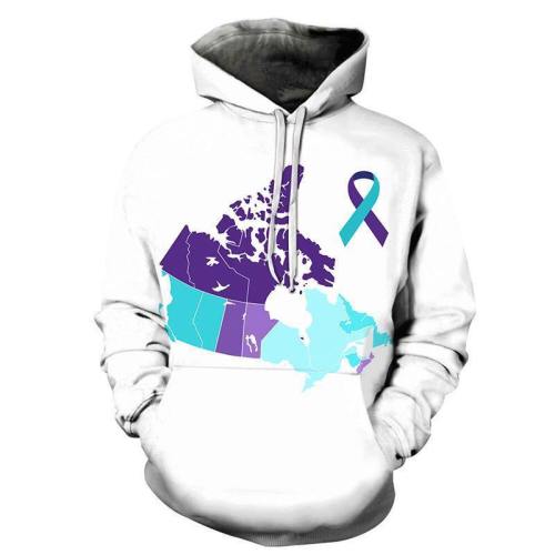Canada Supports Mental Health 3D - Sweatshirt, Hoodie, Pullover