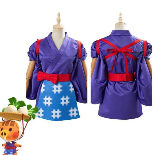 Game Animal Crossing Daisy Mae Cosplay Costume Women Kimono Outfit Halloween Carnival Costume
