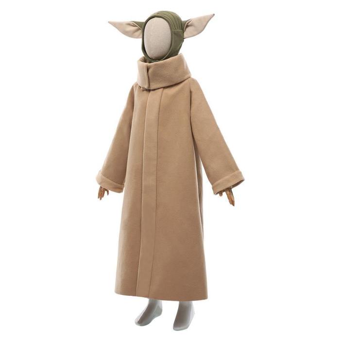 The Mandalorian Season 2-Baby Yoda Grogu Coat Headgear Outfits Halloween Carnival Suit Cosplay Costume