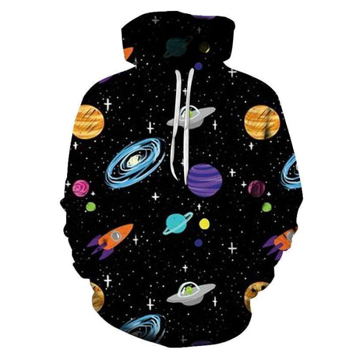 Outer Space 3D - Sweatshirt, Hoodie, Pullover