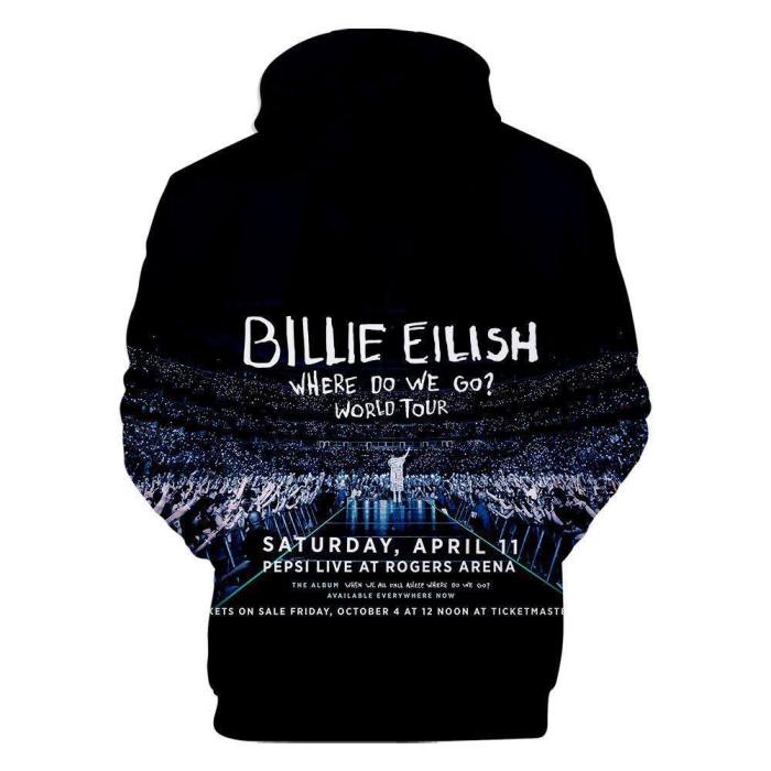 Billi Eilish Oversize Hoodies Men Women Unisex Autumn Winter Fashion Casual Loose Thick 3D Print Black Thick Sweatshirt Pullover