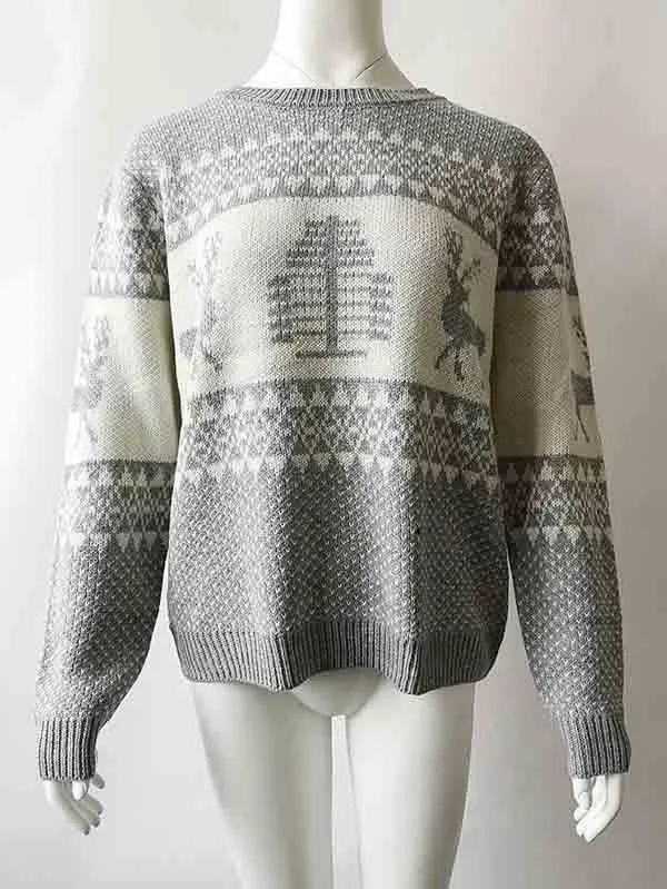 Christmas Sweater Ugly Reindeer Oversized Sweater
