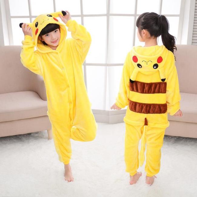 Pikachu Pokemon Costume Cosplay Anime Animal Costume Bodysuit Jumpsuit