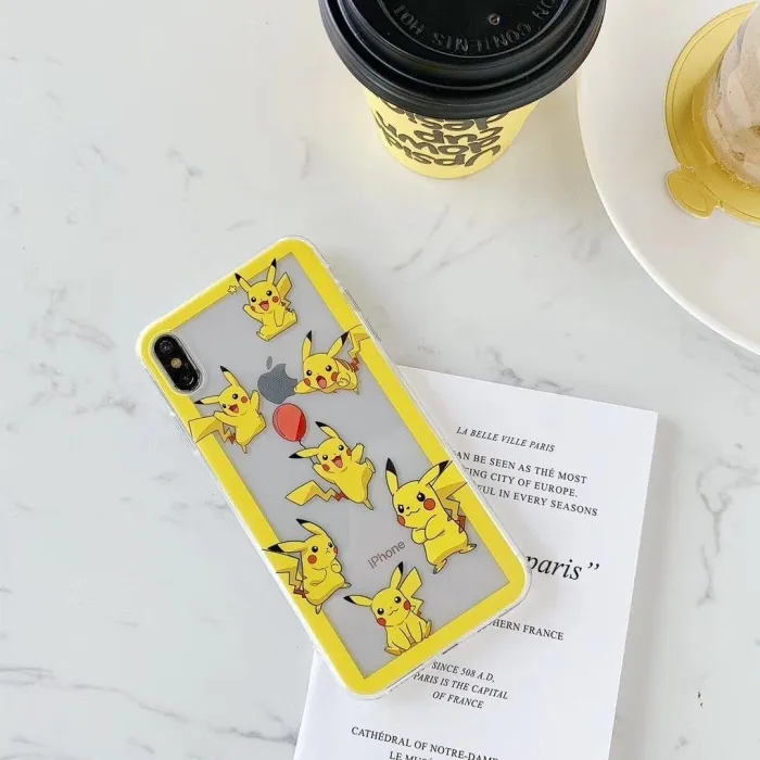 Pikachu Pokemon Cartoon Character Transparent Phone Case
