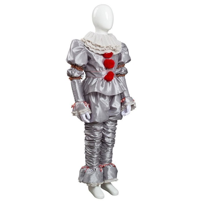 It 2 Pennywise The Clown Outfit Suit Halloween Cosplay Costume For Kids Child