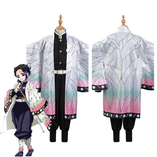 Demon Slayer: Kimetsu No Yaiba Kochou Shinobu Kids Cloak Coat Halloween Carnival Suit Cosplay Costume