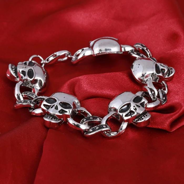 Stainless Steel Wolf Head Charm Bracelet Collection