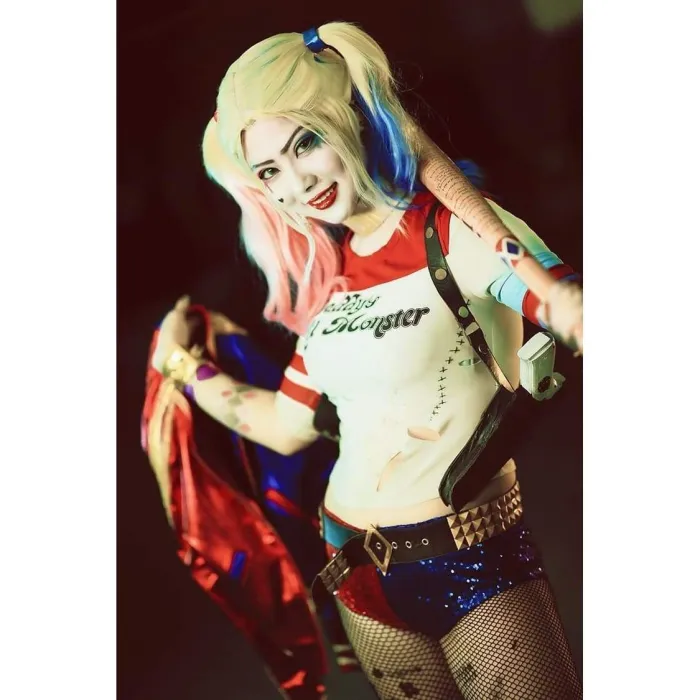 Suicide Squad Harley Quinn Costume Halloween Party Cosplay Suit