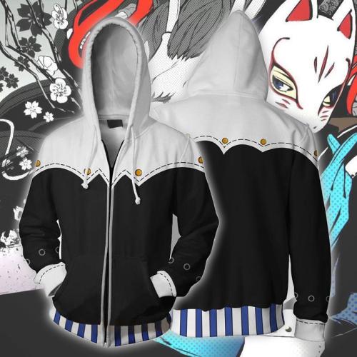 Persona 5 Game Yusuke Kitagawa Cosplay Unisex 3D Printed Hoodie Sweatshirt Jacket With Zipper