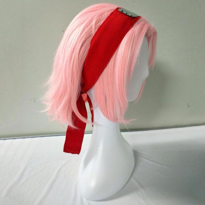 Haruno Sakura From Naruto Pink Short Cosplay Wig