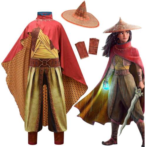 Kids Girls Anime Raya And The Last Dragon Outfit Cosplay Costume