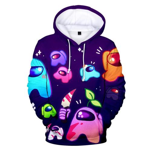 Kids Style-24 Impostor Crewmate Among Us Cartoon Game Unisex 3D Printed Hoodie Pullover Sweatshirt