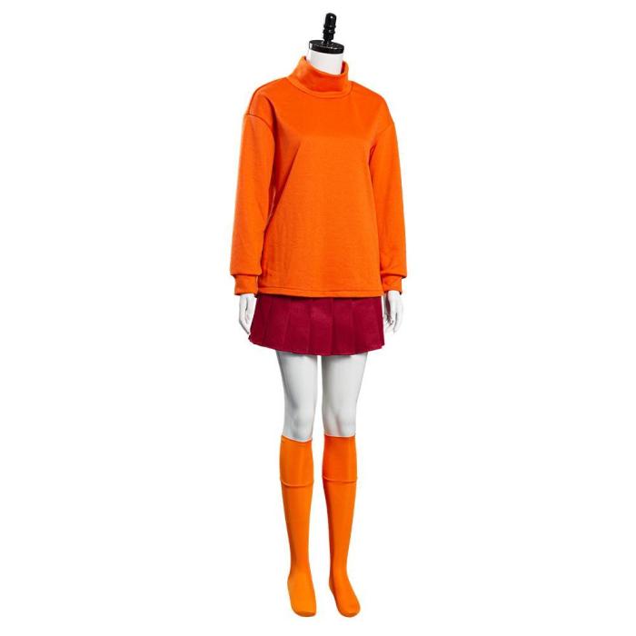 Scooby-Doo Velma Dinkley Uniform Outfits Halloween Carnival Costume Cosplay Costume