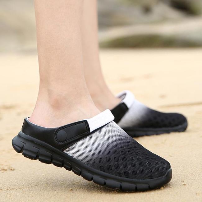 Summer Sandal Mesh Breathable Beach Solid Flat Bath Slippers