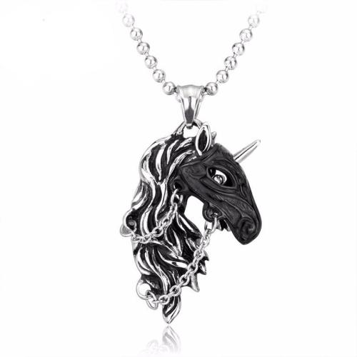 War Stallion Steel Necklace