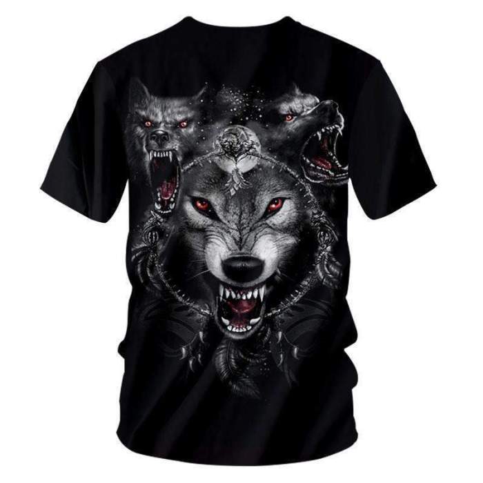 3D T-Shirt Black T Shirts Man Hiphop Streetwear O Neck Tee