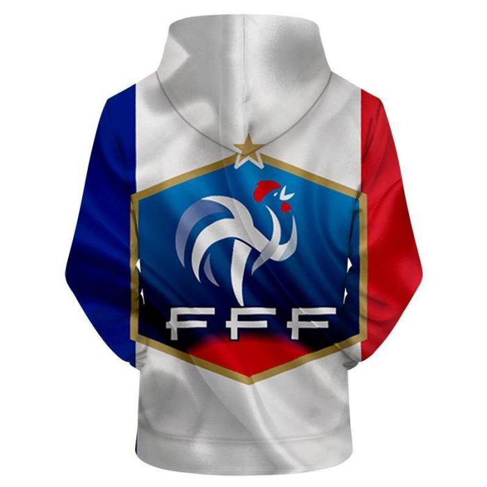 France Logo 3D - Sweatshirt, Hoodie, Pullover
