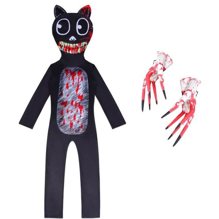 Kids Anime Black Cat Bodysuit And Gloves Cosplay Costume Clothing