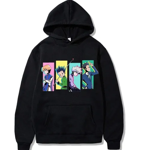 Japanese Anime Hunter X Hunter Printing Long-Sleeved Harajuku Print Style Sweatshirt And Loose Hoodie