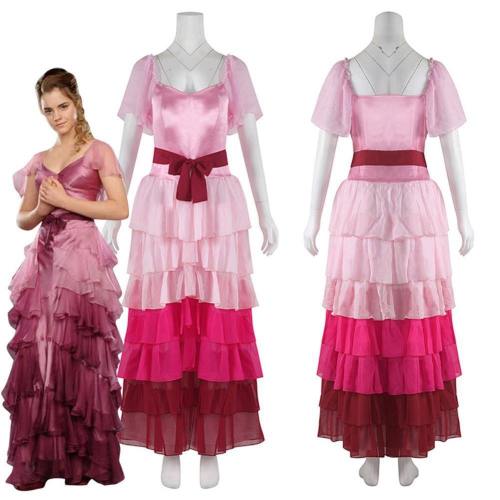 Harry Potter Hermione Granger Pink Ball Gown Dress For Adult Women Girls Cosplay Costume