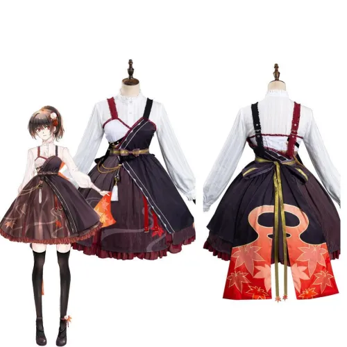 Genshin Impact Kazuha Lolita Dress Outfits Halloween Carnival Suit Cosplay Costume