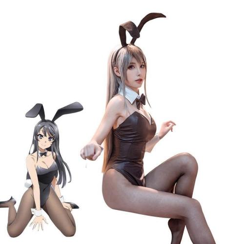 Rolecos Seishun Buta Yarou Wa Bunny Girl Senpai No Yume Wo Minai Cosplay Costume Mai Sakurajima Cosplay Sexy Women Jumpsuit Cos