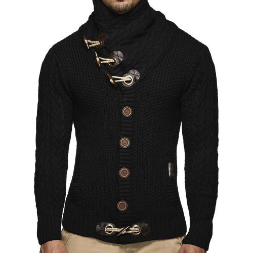 Winter Autumn Middle-Long Mens  Sweater Cardigan Trench Male