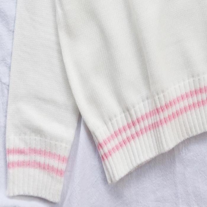 Kawaii Strawberry Milk Letter Turtleneck Sweater