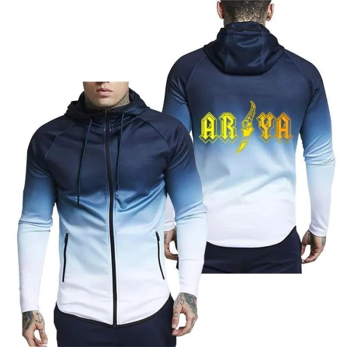 Men'S Casual Comfortable Tracksuit Gradient Hoodies