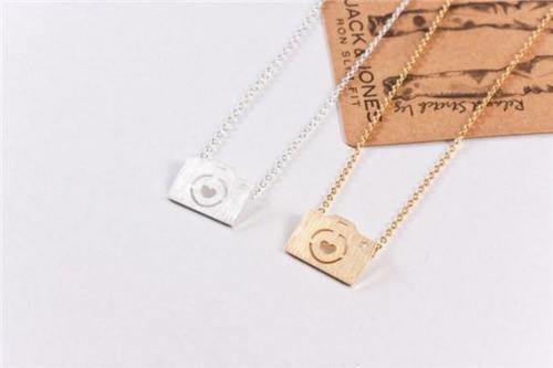 Camera With Heart Lens Necklace