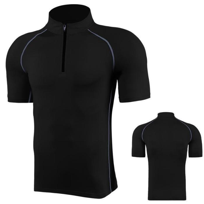 Men'S Fitness  High Elasticity Quick Dry Shirts Clothing