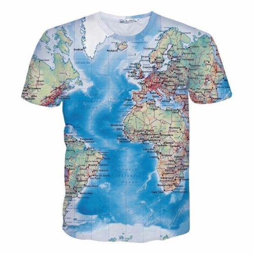 World Map 3D T-Shirt
