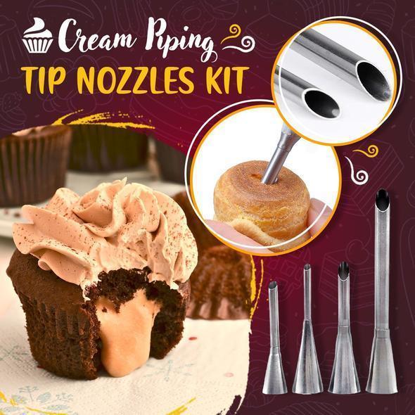 Cream Piping Tip Nozzles Kit