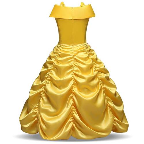 Kids Girls Beauty And The Beast Belle Princess Dress Cosplay Costume