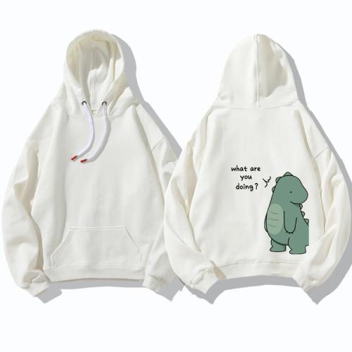 Girlfriend Boyfriend Dinosaur Print Sweatshirt Hoodie