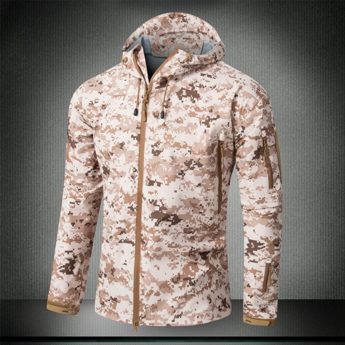 Manswears Waterproof Thin Section Outdoors Camouflage Jacket Casual Windbreaker