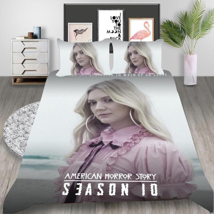American Horror Story  Double Feature Season Cosplay Bedding Set Duvet Cover Pillowcases Halloween Home Decor