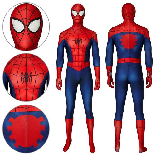 Spider-Man Peter Parker Ultimate Spider-Man Season1 Jumpsuit Cosplay Costume -