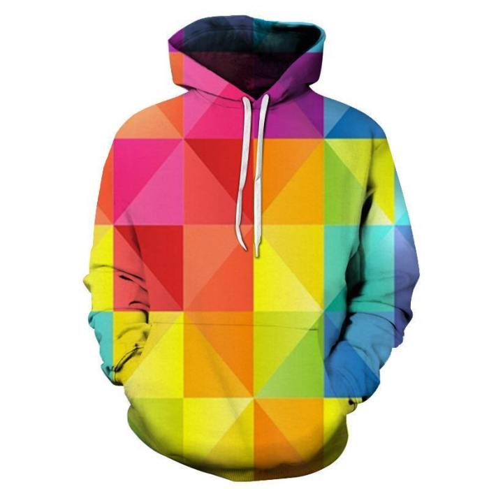Bright Geometric 3D - Sweatshirt, Hoodie, Pullover