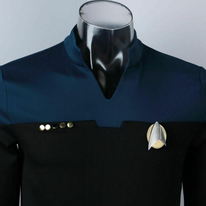 Star Trek Admiral Jl Picard Combadge Pike Rank Pips Set Command Engineering Pin Brooches