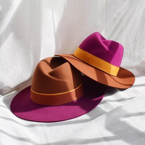 Colorful Outdoor Summer Wide Brim Fedora Hats